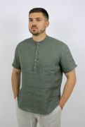 Рубашка лён планка белая