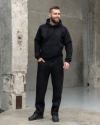 Спортивний костюм Lmps Izn з начесом брюки розріз чорний