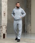 Спортивний костюм з начесом сірий